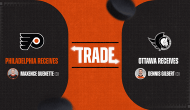 Flyers Acquire Maxence Guenette from Ottawa in Exchange for Dennis Gilbert