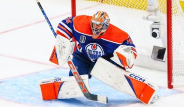 West Notes: Oilers Goaltending, Garland, Brossoit