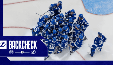 The Backcheck: Paul’s debut goal followed by scorpion save, Guentzel OT winner as Bolts beat Oilers Thursday