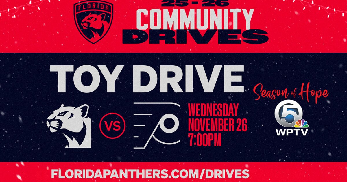 WPTV partners with Panthers for Nov. 26 toy drive