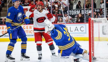 Hurricanes extend winning streak to 3 games with a 6-3 victory over the Sabres