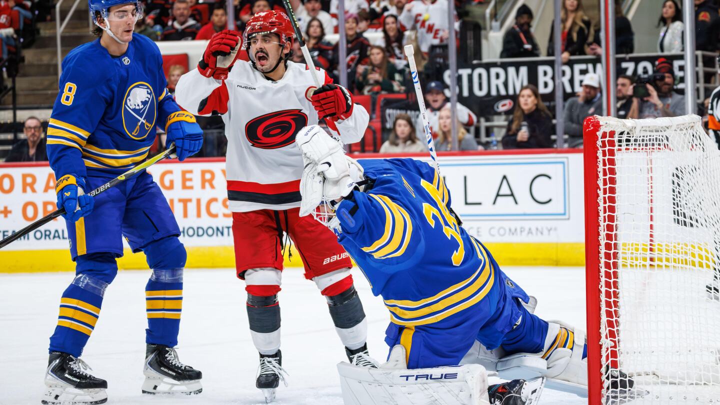 Hurricanes extend winning streak to 3 games with a 6-3 victory over the Sabres