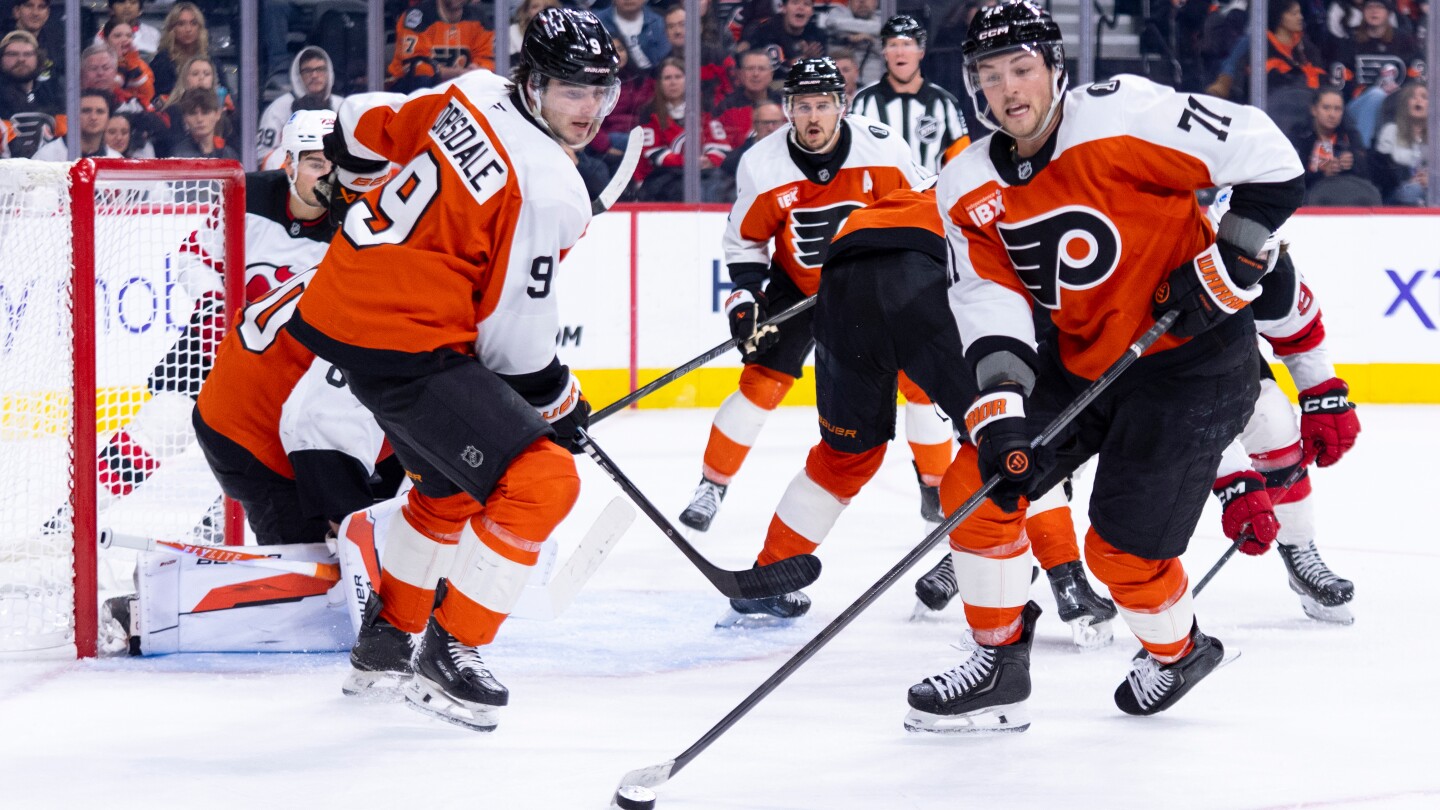 Philadelphia Flyers set franchise record with 3 goals in 26 seconds