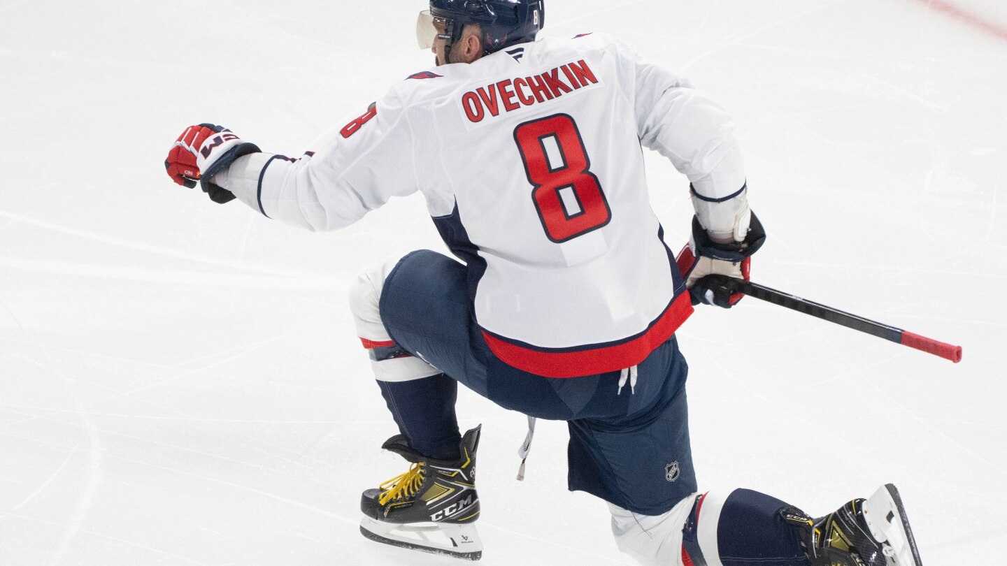 Ovechkin has 33rd hat trick and an assist in Montreal romp to move to No. 10 on points list