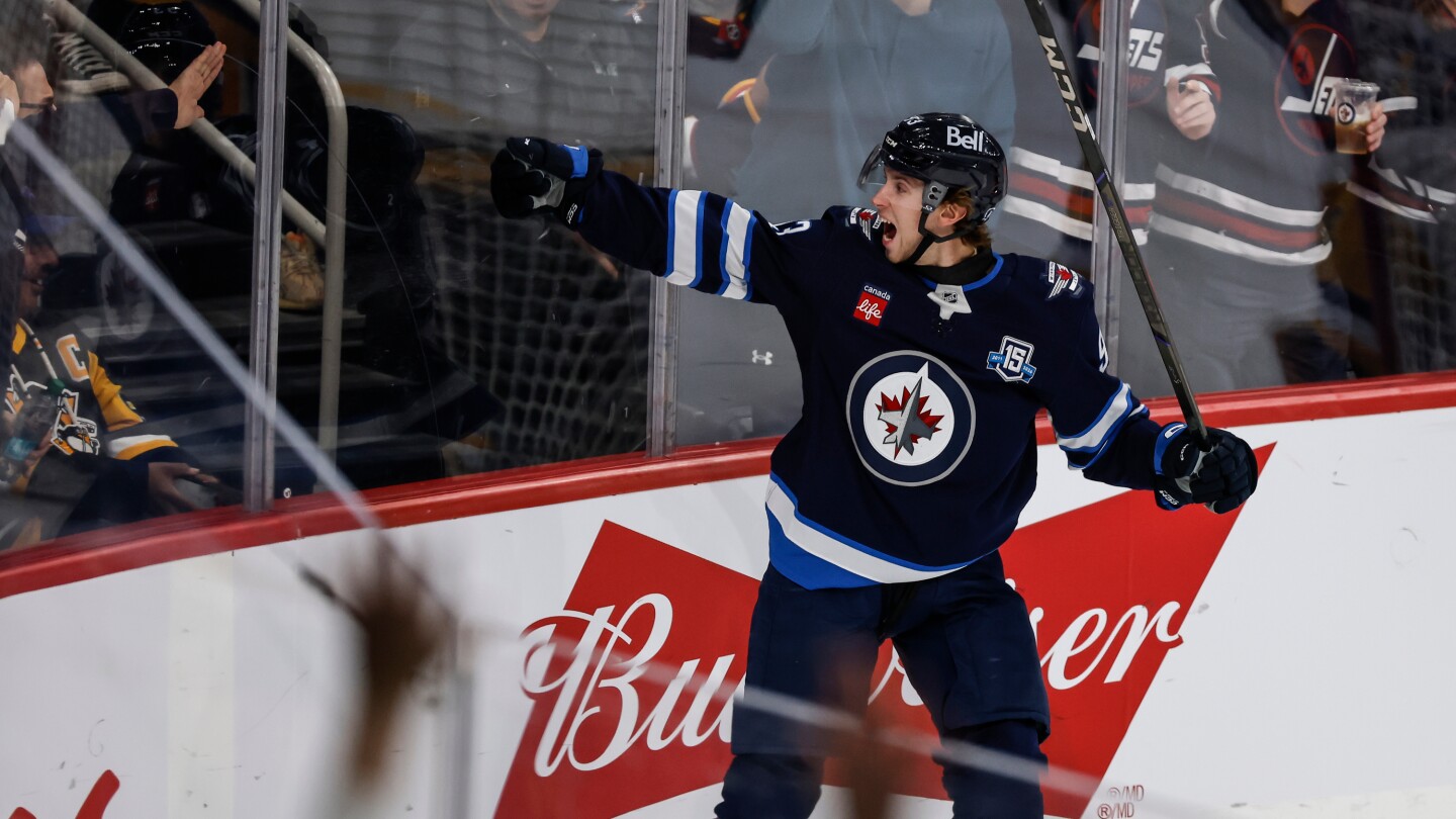 Rookie Brad Lambert scores first NHL goal as Winnipeg Jets defeat Penguins