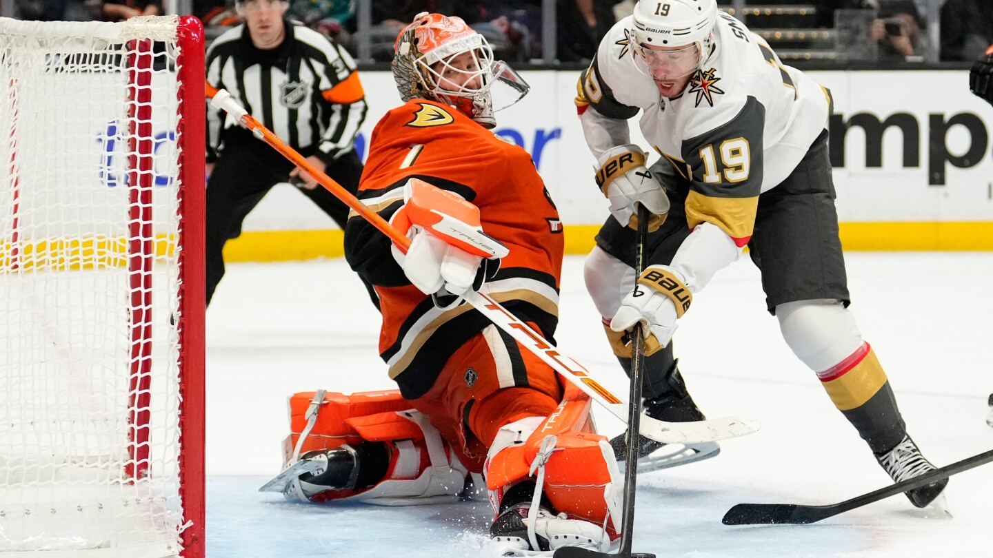 Anaheim Ducks goalie Lukas Dostal sidelined for two to three weeks with upper-body injury
