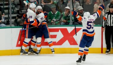 Bo Horvat gets 13th goal before ejection for Islanders in 3-2 win over Stars after tense finish