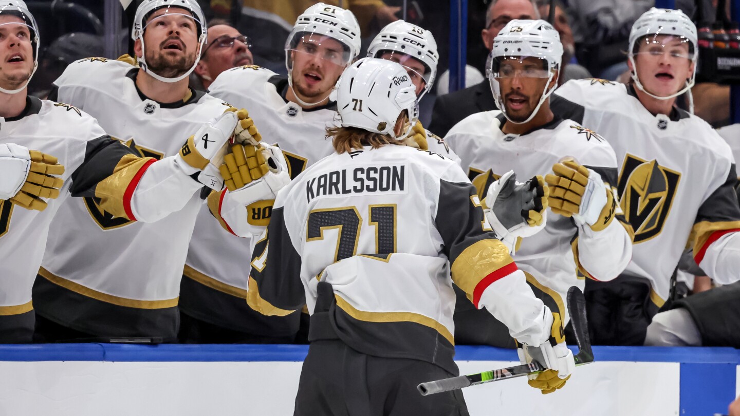 Golden Knights' William Karlsson injured in overtime loss to Ducks