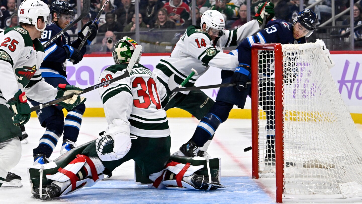 Wallstedt has 3rd shutout in 4 games, Wild beat Jets 3-0 for 5th straight victory