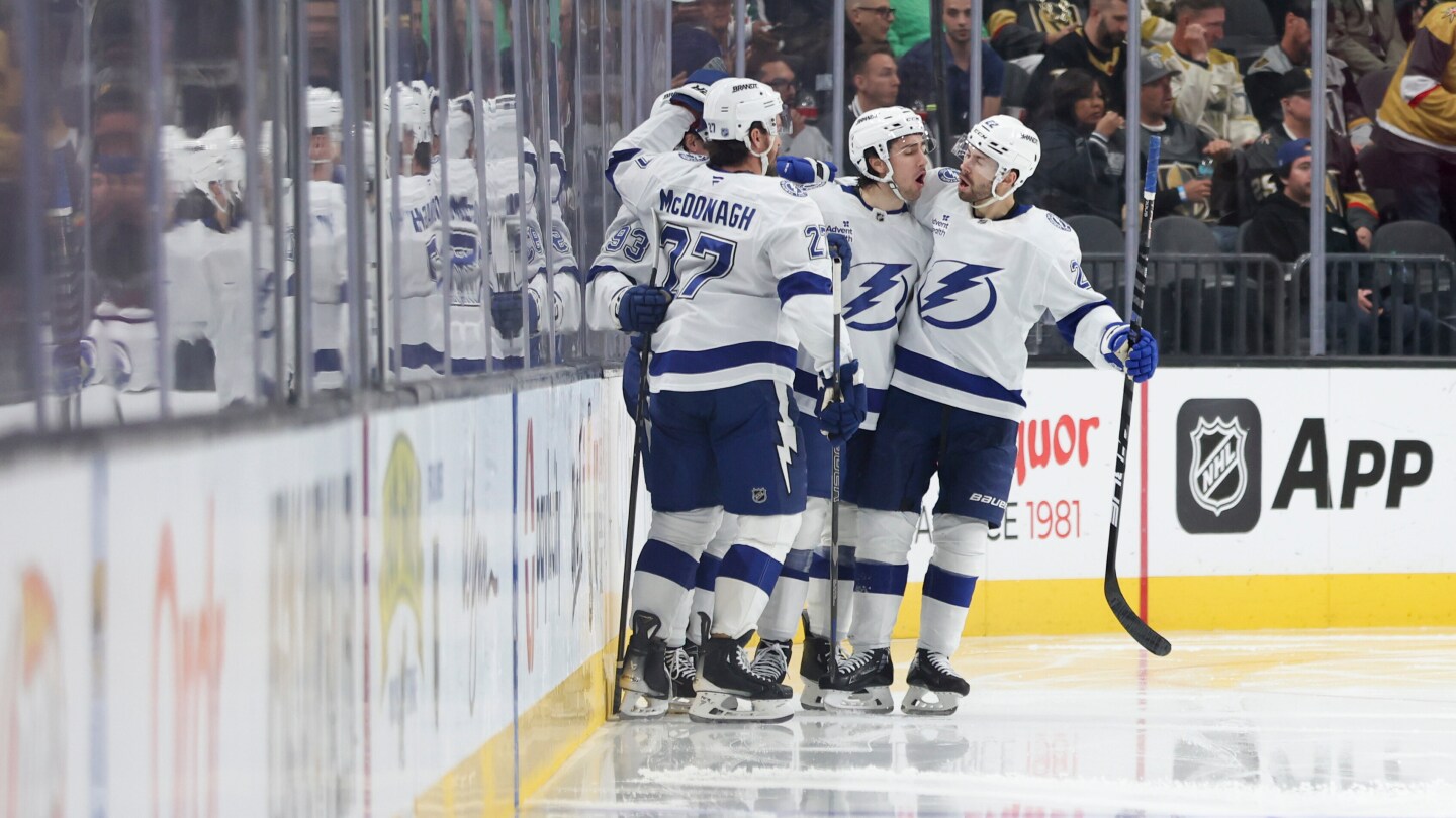 Kucherov scores twice in third period as Lightning beat Golden Knights 6-3