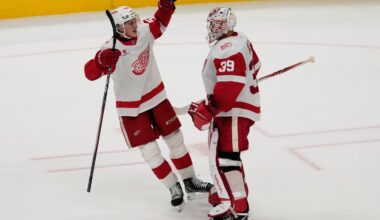 James van Riemsdyk's shootout goal lifts Red Wings over Sharks