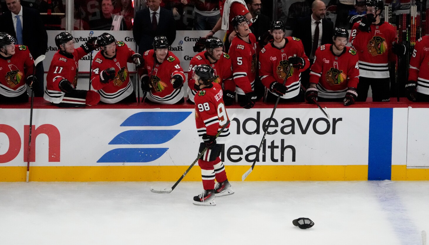 Connor Bedard gets another hat trick, leads Blackhawks past Flames