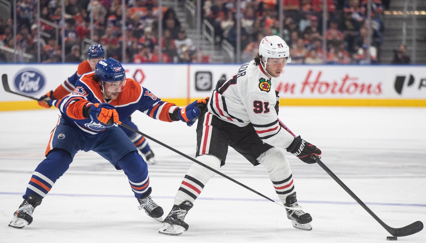 Four factors behind Frank Nazar's quiet November for the Blackhawks