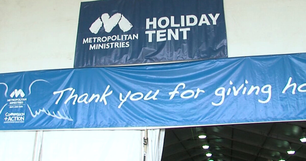 Metropolitan Ministries holiday tents serve families in need in Tampa Bay