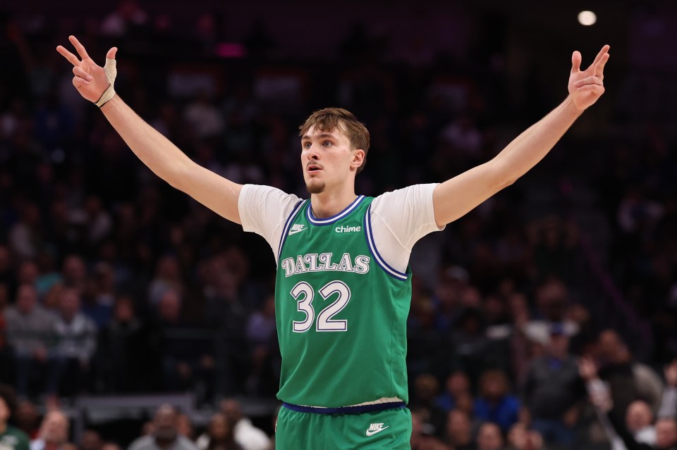 Cooper Flagg #32 of the Dallas Mavericks reacts during the fourth quarter of the game against the Milwaukee Bucks at American Airlines Center on November 10, 2025