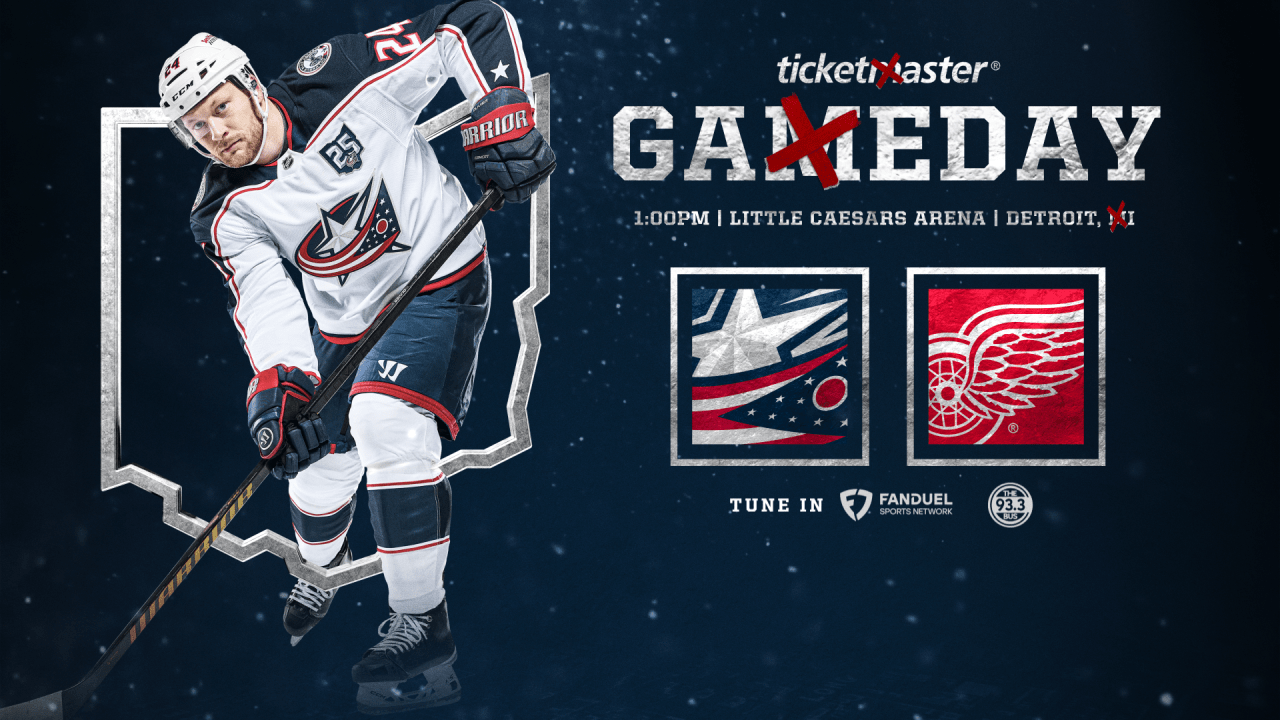 PREVIEW: Blue Jackets, Red Wings battle in Saturday afternoon hockey