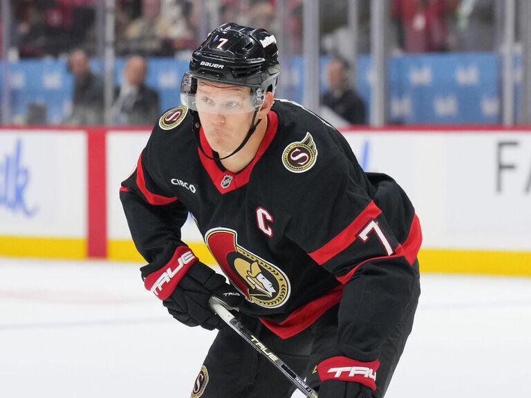 Senators' Tkachuk aiming to return vs. Blues
