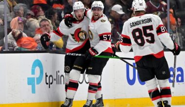 Batherson's deflection leads to winning goal in Senators' 3-2 victory over Ducks