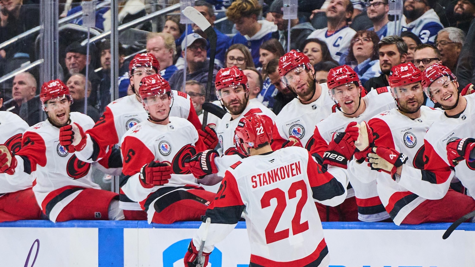 Hall, Stankoven score in 3rd period to rally Hurricanes to 5-4 win over Maple Leafs