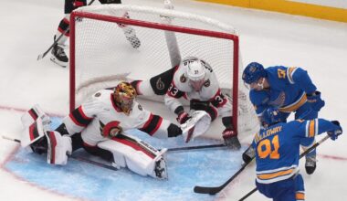 Matthew Kessel scores to help Blues beat Senators 4-3
