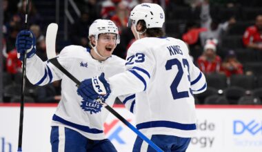 Jakob Chychrun scores as the Capitals rally past the Maple Leafs 4-2