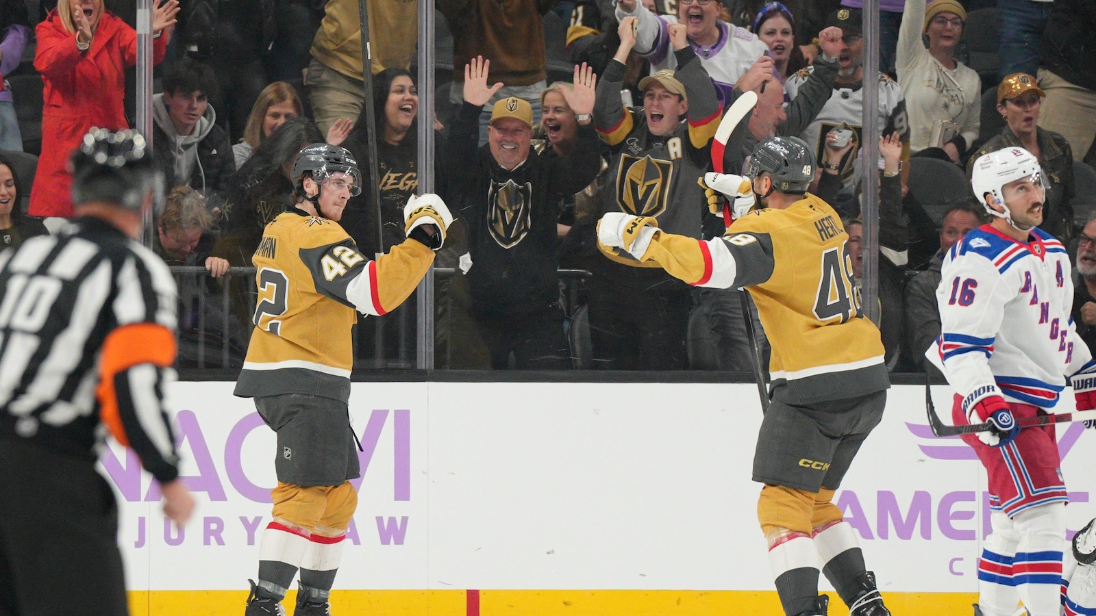 Bowman scores on power play again as Golden Knights hold off Rangers 3-2