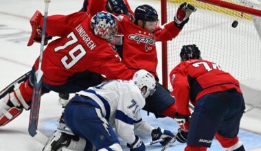 Hagel scores twice as Lightning hold on to top Capitals 5-3