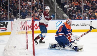 Nathan MacKinnon has 2 goals and 2 assists in the Avalanche's 9-1 romp over the Oilers