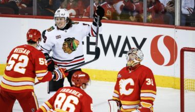 Bedard has a goal and 3 assists, Knight gets 6th career shutout as Blackhawks beat Flames 4-0