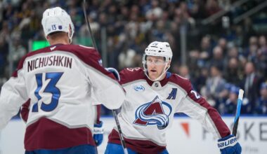 Brindley scores in OT, MacKinnon has 2 goals and 3 assists as Avalanche beat Canucks 5-4