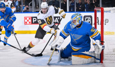 Bowman scores 1st NHL goal, Golden Knights defeat Blues to end 4-game skid