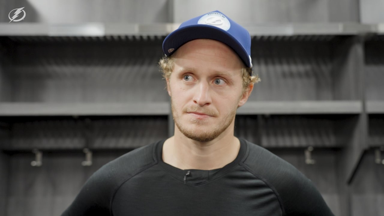 Jake Guentzel | Postgame at Utah Mammoth | Tampa Bay Lightning - NHL.com