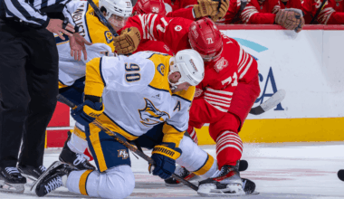 Predators score 5 in 3rd, defeat Red Wings to end 3-game skid