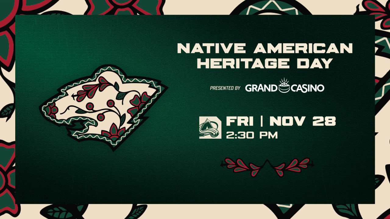 Minnesota Wild to Celebrate Native American Heritage Day on Nov. 28