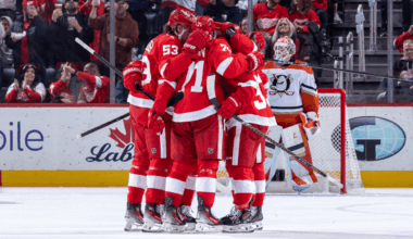 DeBrincat gets 3 points, Red Wings pull away from Ducks to end 3-game skid