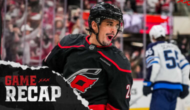 Recap: Jarvis' Hat Trick Helps Canes Hammer Jets