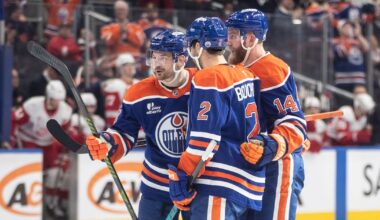 Hyman has 3 goals, McDavid gets 4 assists as Oilers beat Red Wings 4-1 :: WRAL.com