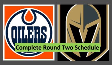 Complete Golden Knights Round Two Schedule; Game 2 Changed