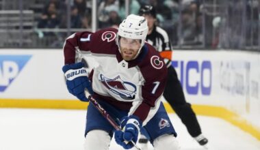 Colorado Avalanche defenseman Devon Toews Canadian Olympic team