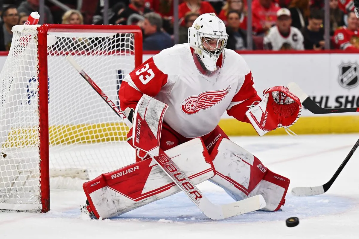 Red Wings considering a call up of a goaltender stud from the Griffins?