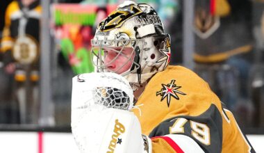 Carter Hart, back from acquittal, leads Knights past Blackhawks in SO - The Rink Live