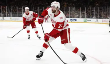 Another Red Wings veteran goes down with an injury vs. Bruins on Tuesday