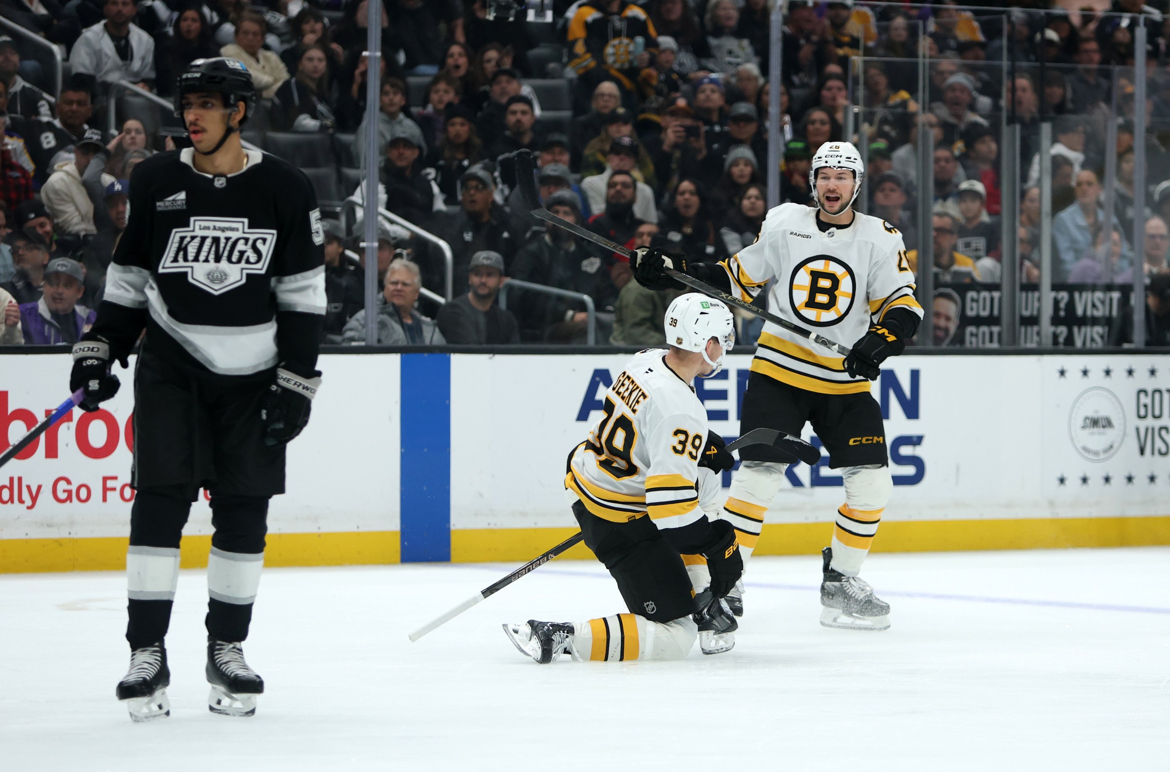 Recap: Bruins beat Kings in OT behind two Geekie goals