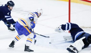 Eric Comrie (34 saves) guides Jets to win over Sabres