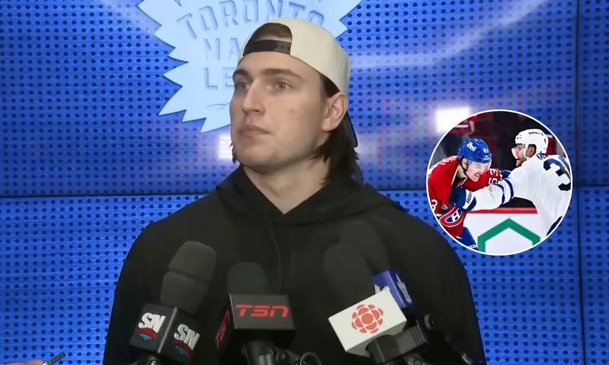 Matthew Knies sends a fiery message that sets the tone for the Canadiens-Maple Leafs clash