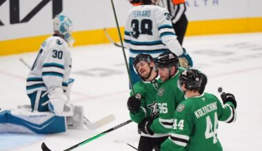 Rantanen has goal and 2 assists as Stars beat Sharks 4-1 to extend point streak to nine games