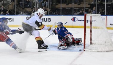 Rangers lose again in OT as Vegas scores with eight seconds left