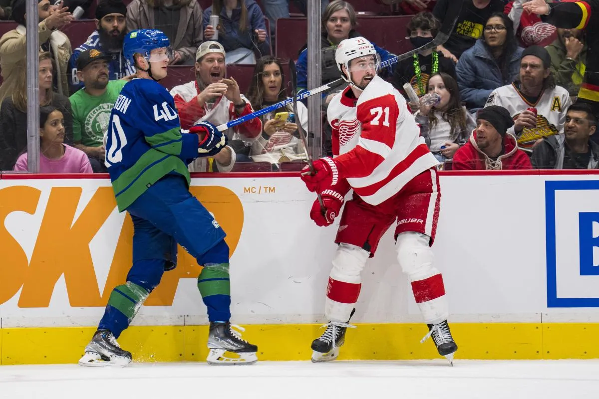 Star player out for Red Wings vs. Canucks gives advantage to one side