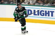 Dallas Stars center Matt Duchene reacts after failing to score during the shootout of an NHL...