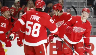 Red Wings rookie trio makes franchise history in recent 4-3 win vs. Kraken